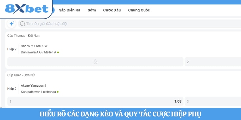 Hiểu rõ các dạng kèo và quy tắc cược hiệp phụ