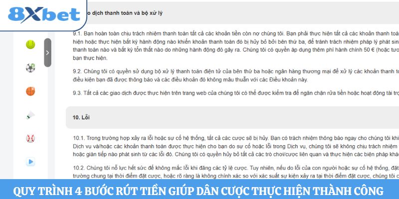 Quy trình 4 bước rút tiền giúp dân cược thực hiện thành công