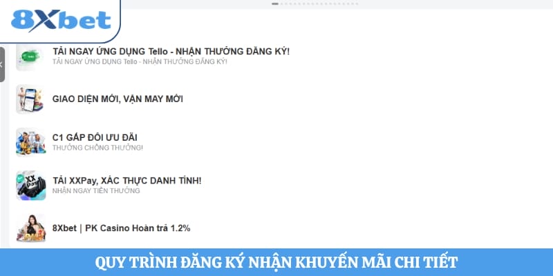 Quy trình đăng ký nhận khuyến mãi chi tiết